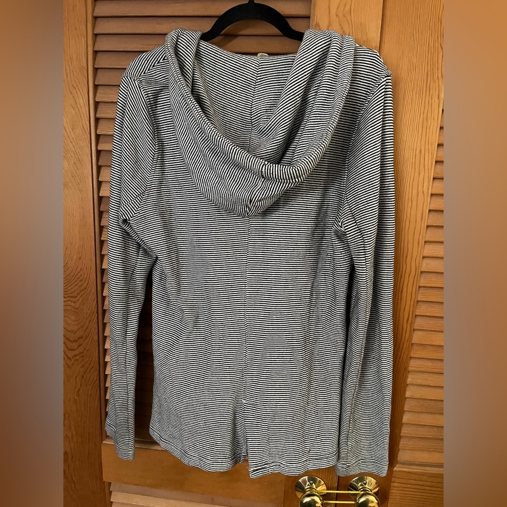 Roxy striped button front sweater jacket size XL - image 6